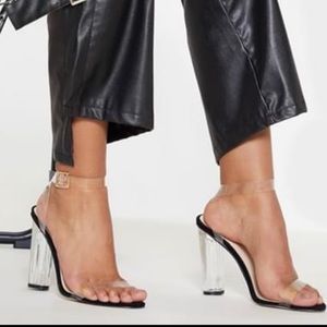 Clear strap heels (4in)